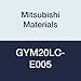 Mitsubishi Materials GYM20LC-E005 GY Series External Recessing Modular Blade, M20 Size, Left Hand, 0.094"/0.098"/0.108" Seat, 0.02" Grooving Depth