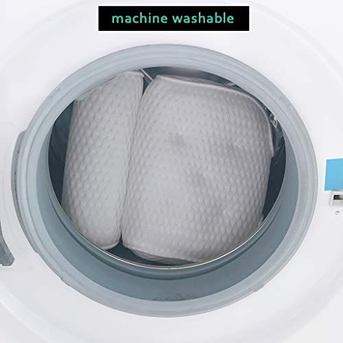 Bath Pillow-Bath Pillows for Tub, 4D Airmesh Fabric 7 Suction Cups Bath Tub Back Neck Support Washable Tub Pillow for Head