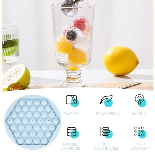 Molde de esfera de hielo de plástico azul BESPORTBLE miniatura 3