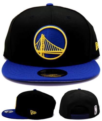 New Era unisex-adult Golden State Warriors Team Color Basic 9FIFTY Snapback Black Blue Adjustable Hat