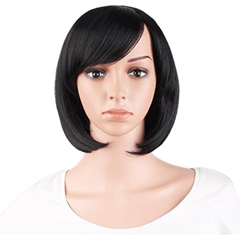 MapofBeauty - Peluca corta recta para mujer Cover