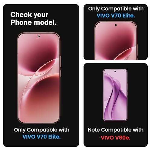 Image of FIRST MART Tempered Glass for Vivo V70 Elite & Vivo V70, 9H Full-Glue Screen Protector, 3D Edge-to-Edge, HD Clear, Oleophobic, Case-Friendly, Black, Pack of 1