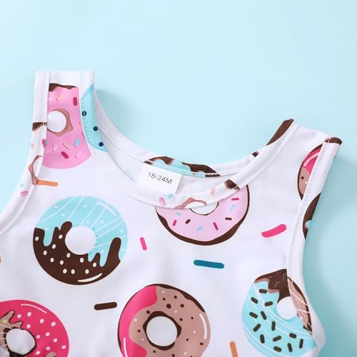 Image of Baby Swimsuit Girl Two Piece Bathing Suit Toddler Girls Summer Beach Ruffle Tankini Swimwear 1-7Y