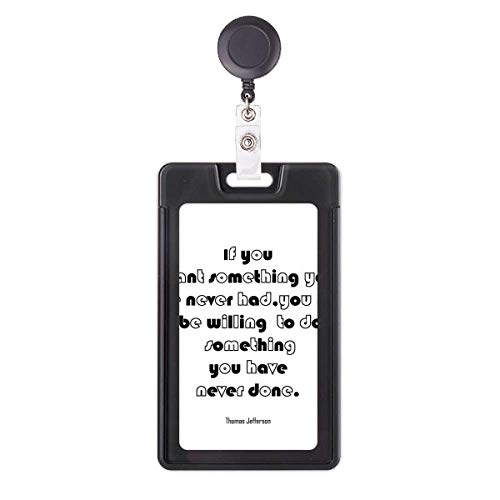Étui rétractable avec citation inspirante pour badge d'identification