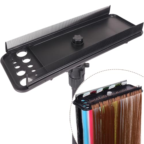 Hair Extension Holder Hanger Braiding Rack Extension Tool Double-Side Teeth Extension Display Holder Hair Separator holder for Hair Salon Home (Tripod not included)