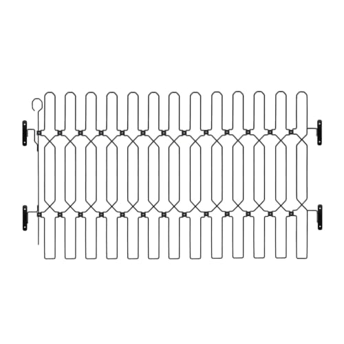 Barrera de seguridad metálica blanca tipo acordeón y plegable de 121x85cm para casa 2