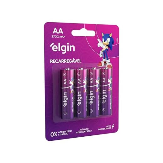 Pilha recarregável AA 2700Mah Elgin Com 4 unidades Comum