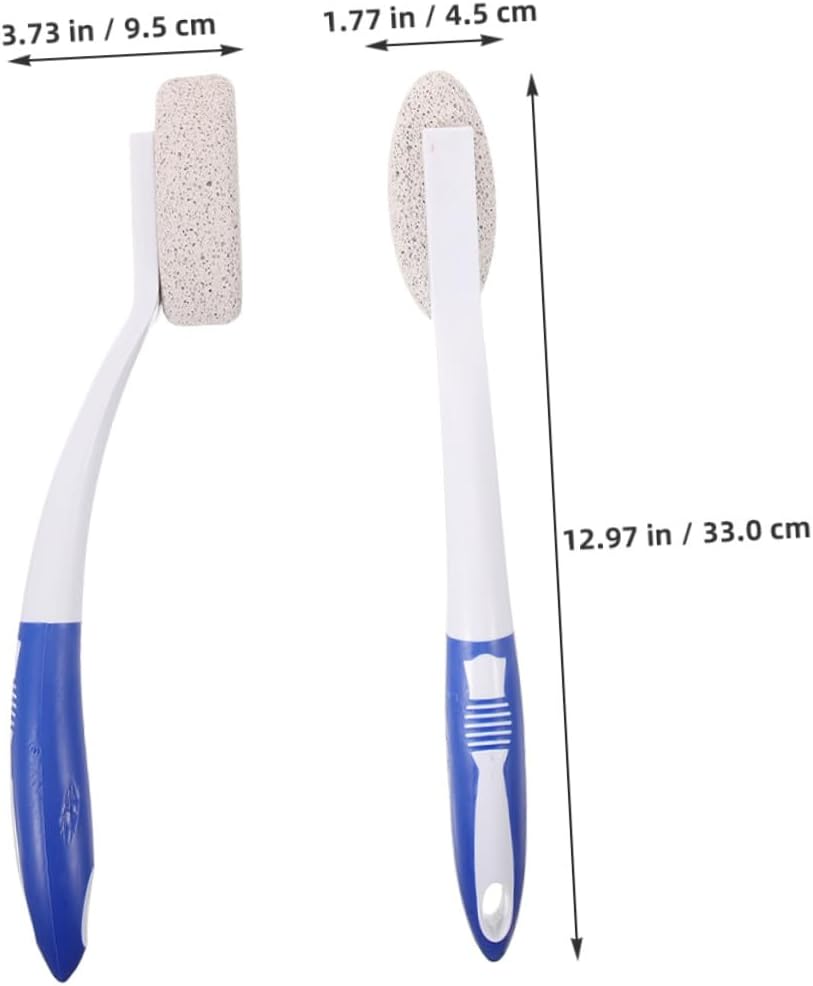 2pcs Long Handle Pumice Stone Foot Scrubber for Dead Skin Removal Volcanic Exfoliator Tool with Ergonomic Design Easy to Use for Home and Salon Foot Care