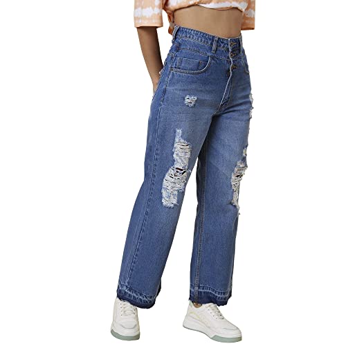 Image of Globus Women Blue Boyfriend Fit Mid-Rise Jeans