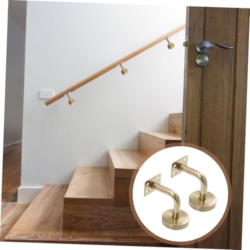 Soporte de barandilla dorado en acero inoxidable para escaleras elegantes de interior 2