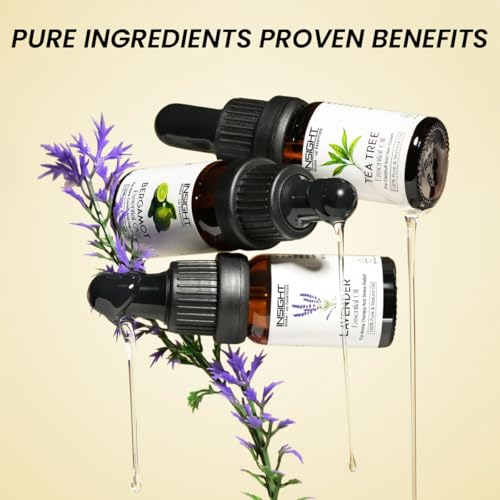 Image of INSIGHT Tea Tree Essential Oil - Anti-inflammatory | Soothes scalp irritation | Reduces hair fall | Combats dandruff | Unclog pores | Promoting clearer skin| Spot-treatment | Antibacterial - 10 ml
