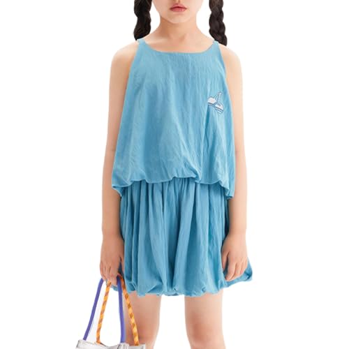 Barry Banny Girls Summer Clothes Set 2 Piece Girls fashion Sleeveless Tank Top Shorts Set Toddler Girls Big Kids 5-15 Years (Large)