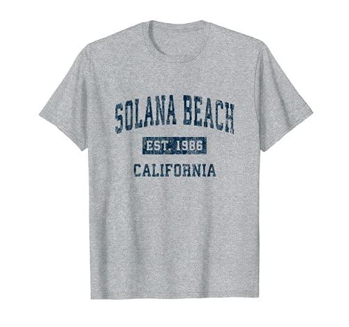 Solana Beach California CA Vintage-Sportdesign, Marineblau T-Shirt