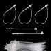 1000Pcs Hang Prices Tag Fasteners, 5 Inch Snap Lock Pins Plastic Tags for Clothing Mark Shoe Bag Jewelry Security Loop Fasteners Retail Store Supplies (Clear)