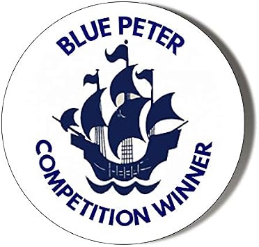 BLUE PETER COMPETITION WINNER WHITE 77mm novelty badge