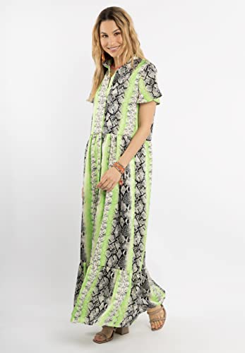 Robe maxi à manches courtes isha taille S pour femme