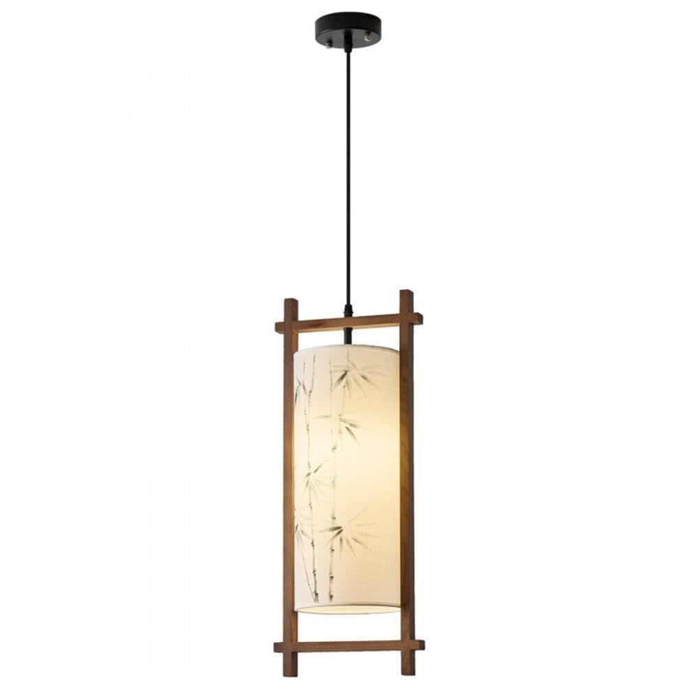 TONFON Japanese Style Pendant Light Natural Wood Chandelier
