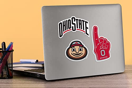 Image of The Ohio State University Buckeyes 8ct Mixed Logo and Mascot Vinyl Sticker Pack for Laptop Water Bottle Tablet Scrapbooking Skateboard Indoor Outdoor Decals