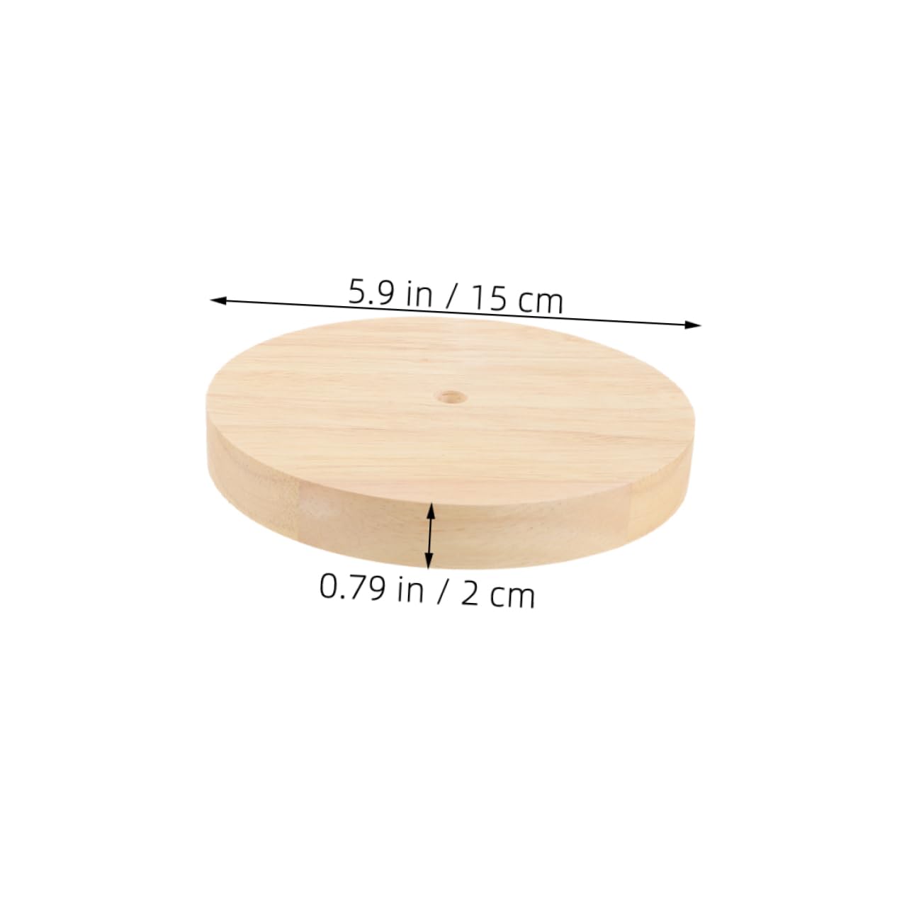 VILLCASE Wooden Lamp Base Led Night Light Round Solid Wood Display Stand DIY Table Lamp Holder for Home Office
