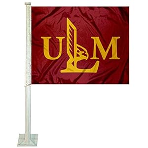 Louisiana Monroe Warhawks ULM Logo Car Flag