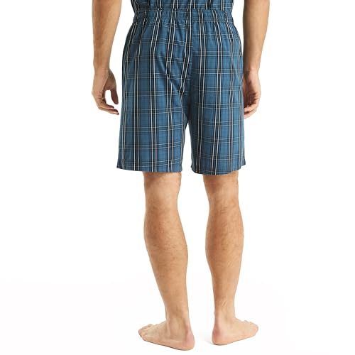 Nautica Bermuda masculina de popelina xadrez feita de forma sustentável, Azul (alforte), GG