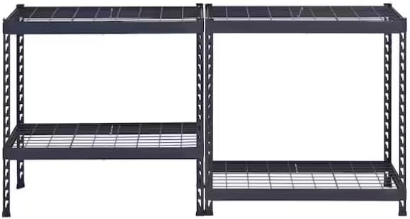 Husky 4-Shelf Heavy-Duty Metal Garage Storage Shelving Unit, Black, Adjustable, 36 in. W x 72 in. H x 18 in. D, 1000 lbs per Shelf