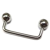 ジュエルズ (JEWELS) サーフェイスバーベル 14G 内径19mm ボール4mm ボディピアス ステンレス アレルギーフリー