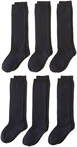 Jefferies Socks Girl's Seamless Cotton Knee High 6 Pair Pack