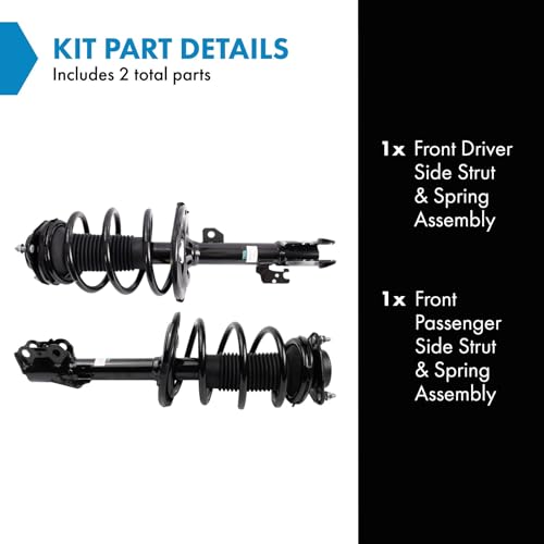Image of TRQ Front Strut & Coil Spring Assembly Set Driver & Passenger Sides Compatible with 15-20 Toyota Sienna | For 2015-20 Toyota Sienna All Wheel Drive