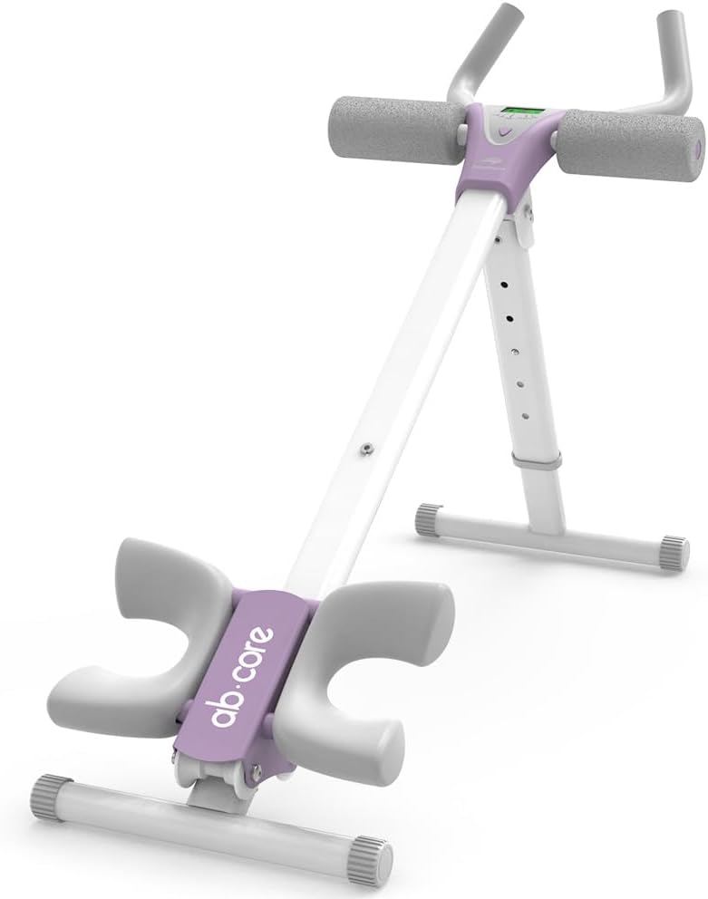 leikefitness Height Adjustable Ab Trainer Abdominal Whole Body Workout Machine Waist Cruncher Core Toner Leg Thighs Buttocks Shaper with LCD Monitor AB9380