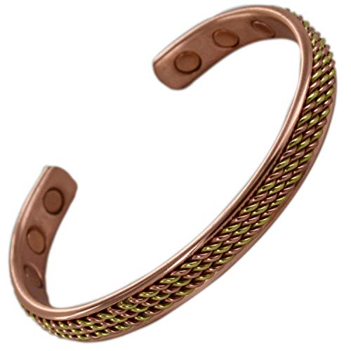 StarGems® - Bracciale Magnetico in Puro Rame con 6...