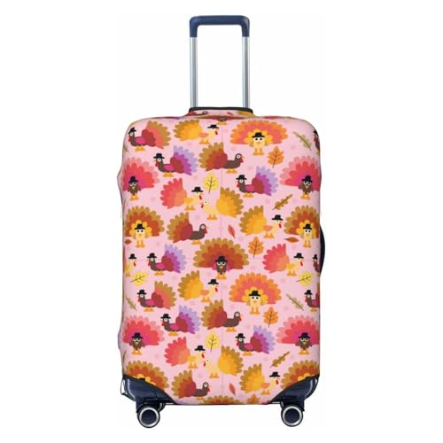Luggage Cover Protector Suitcase Cover - High Elasticity Happy Thanksgiving Turkey Suitcase Cover for Luggage