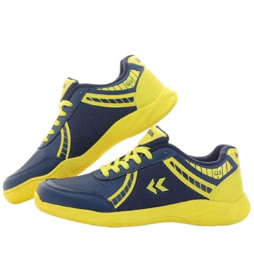 Badminton Shoes for Both Men & Women – Rubber Sole Indoor Court Shoes, Navy Blue & Yellow, Blue and neon Green,neon Green and Blue,Sky Blue and Yellow,Non-Slip, Durable Sports Footwear-image-26