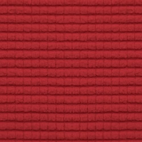 Image of Easy-Going Stretch Individual Chair Couch Cushion Cover Sofa Cushion Furniture Protector Sofa slipcover Soft Flexibility with Elastic Bottom (3-Piece Sofa Cushion Cover, Christmas Red)