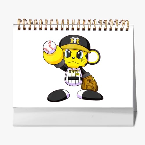 2026年 卓上カレンダー 阪神タイガース 野球応援 デスクトップ カレンダー 小型 月間 書き込み 計画整理用 おしゃれ 記念品 プレゼント 2025年9月?2026年12月