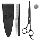 Ansnbo Professional Hair Cutting Scissors, 6 Inch Premium Stainless Steel Hair Shears Barber Scissors with Sharp Blades Best Hair Cutting Shears for Women Men Pets Salon home and Barber