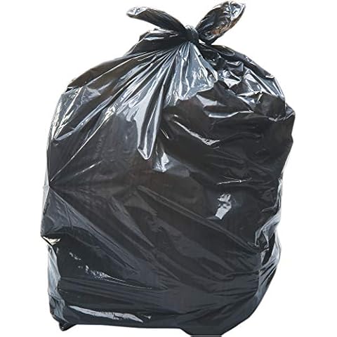 Alina 25 x 140L Polythene Black Heavy-Duty Wheeled Bin Liner/Wheelie Refuse Bag/CHSA Compactor Sack/Heavyweight 140 Litre Black Plastic Garbage Bag (25 sacks) Cover