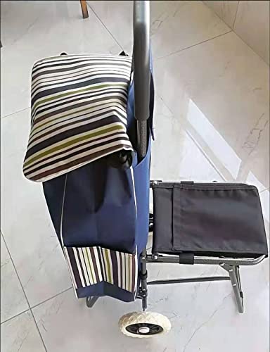 Multifunktions-Einkaufswagen mit Sitz (Größe: 55,9 cm, 30,5 cm, 20,3 cm) für Einkaufen, Reisen, Freizeit, Angeln – Bild 7