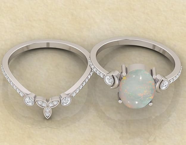 Natural Fire Opal Ring Oval Gemstone in 925 Sterling Silver, Handmade Statement Jewelry for Women, October Birthstone Promise or Engagement Ring 8x10mm 1.50 Carat