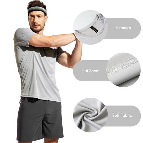 Haimont Men's Athletic Running Shirts Quick Dry Short Sleeve UPF 50+ Sun Protection UV Fishing Hiking Workout T-Shirts2