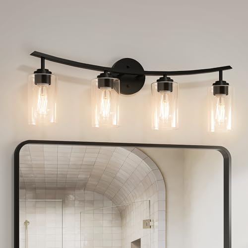 Image of USHOWER 4-Light Inner Arc Bathroom Light Fixtures