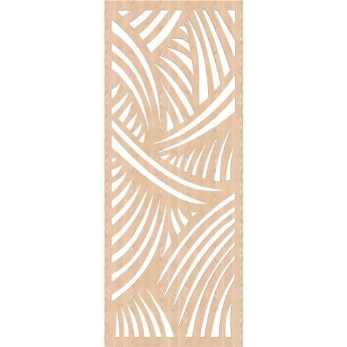 Image of 27 3 /8 inchW x 69 3 /8 inchH x 3 /8 inchT Chester Decorative Fretwork Wood Wall Panels, Red Oak