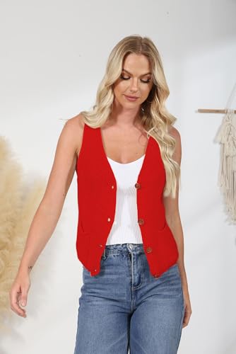 NASKY Women's V-Neck Sleeveless Sweater Vest - Versatile Pocket Design, Ideal for Spring & Fall Layering or Standalone Wear4