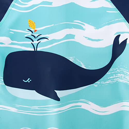 ADUKIDE Baby Boys Swimsuit Summer Beach Rash Guard Swimwear One Piece Sunsuit with Sun Hat 3-24 Months4