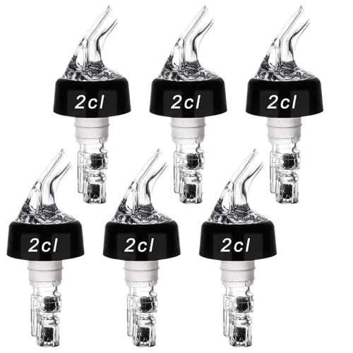 VPAFPEKG 2cl Dosierer Flaschenausgießer 6 Stück Ausgießer Spirituosen Dosierausgießer Bar Portionierer Spirituosen Dosierer für Flaschen Ausschenker Schnaps für Wein Schnaps Cocktails Öl Home Bar