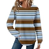 Shirts for Women 2025 Fall Fashion Pullover Casual Loose Long Sleeve Blouses Plaid Printed Round Neck Basic Tops