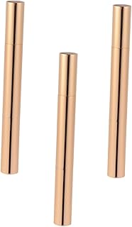 3個 マニキュアの空き瓶 化粧品旅行用容器 クリアバームチューブ 詰め替えネイルオイルペン リップグロス詰め替えボトル 小さな空のチューブ リップ釉薬チューブ 金属 Golden