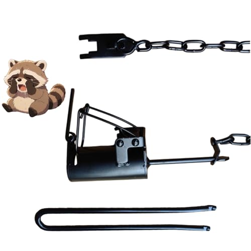 Humane Cat/Dog Cage Raccoons Trap for Outdoor Farm Yard Garden Black
