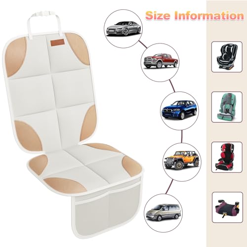 Image of SMART ELF 2 Pack in Gift Box Car Seat Protector (Beige Brown)