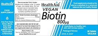 HealthAid Biotin 800g - 30 Tablets